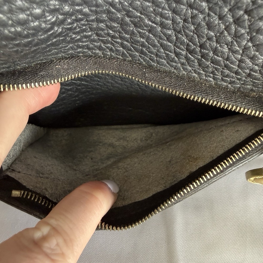 DOONEY & BOURKE CLASSIC MEDIUM SIZE BLACK PEBBLED LEATHER SHOULDER BAG PURSE - Picture 7 of 16
